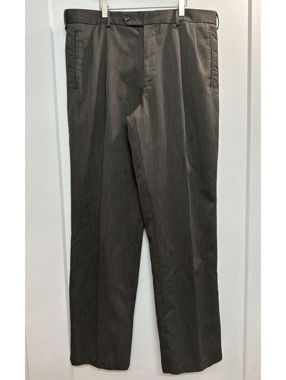 Dockers Men’s Textured Pleated Dark Gray Dress Pants  36x34